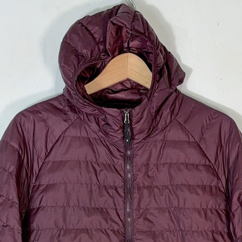 32 Degrees Down Filled Puffer Jacket Womens L Burgundy Quilted Packable